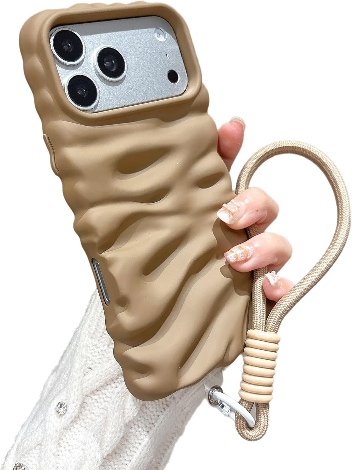 3D Pleated Water Ripple with Rope Phone Case for iPhone (iPhone 13 ...