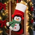 thumbnail image 1 of 3D Plush Christmas Stockings, Stockings for Family, Embroided, Xmas Character for Family Holiday Christmas Party Decorations, 1 of 5