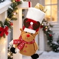 thumbnail image 1 of 3D Plush Christmas Stockings, Stockings for Family, Embroided, Xmas Character for Family Holiday Christmas Party Decorations, 1 of 6