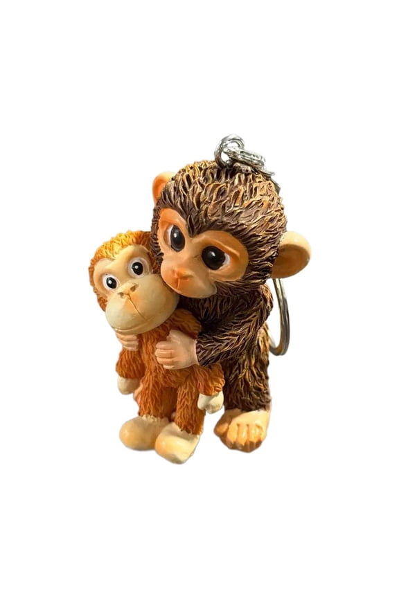 3D Plush Monkey Keychain, Cute Animal Bag Pendant for Keys Backpack, Gift for Friends