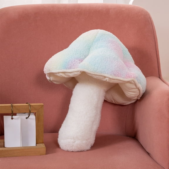 3D Plush Pillow Mushroom Pillow Floor Pillow Sofa Throw Pillow Home Decoration Pillow Gift, 13 inch(B)