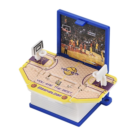 3D Pop Up Basketball Court Folding Bounce Book Mini Keychain Pendant Toy Portable Desktop Sports Game Stress Relief Fidget Toy Educational Activity (1.2Oz, 2.8 Inches)