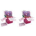 thumbnail image 1 of 3D Pop Up Happy Flower Mother's Day Card Box, Happy Mothers Day Card Box, Mothers Day Decorations Box Card, Handwritten Pink Floral Greeting Box Card, Mother Birthday Gifts 2Pcs, 1 of 4