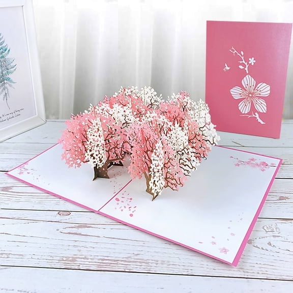 3D Pop Up Card - Paper Flowers Greeting Pop Up Card, Spring Summer Card for for Mom, Wife, or Friend, Appreciation Card, Anniversary, Thinking of You