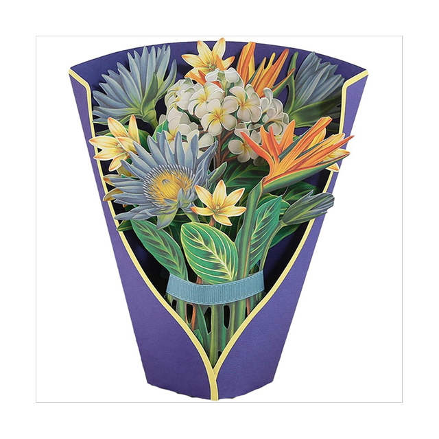 3D PopUp Paper Flowers Bouquet Greeting Cards ,Gift Cards for Mother'S