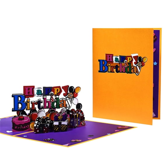 3D Pop up Letters Birthday Card Festival Invitation Greeting Memorial Cards