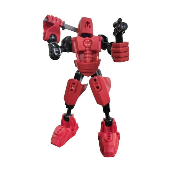 3D Poseable Robot Action Figure Cute Collectible Desktop Decoration Red