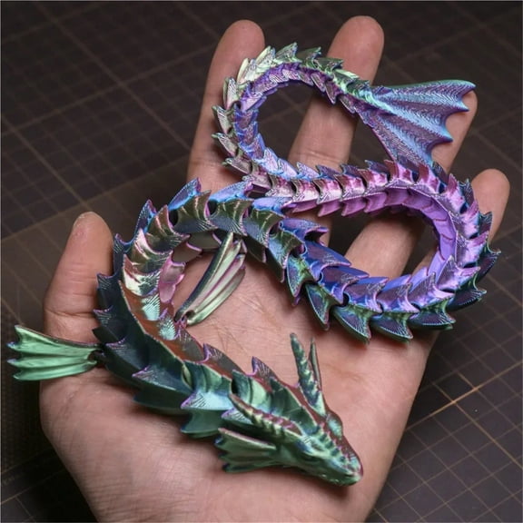 3D Print 45cm Sea Dragon Model Mythical Dragon Desktop Decorations Multi-Articulated Activity Models Home Decorations