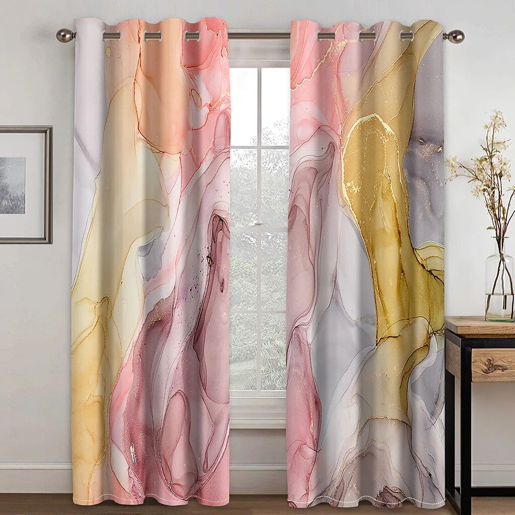 Abstract Curtains For Living Room