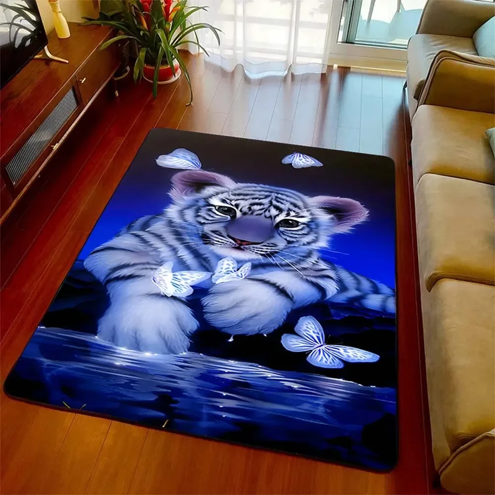3D Print Animal Jungle Tiger Non-slip Floor Fluffy Floor for Bedroom ...