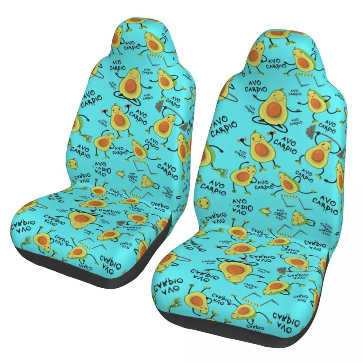 3D Print Avocado Heart Pattern Car Seat Covers Universal Fit for Cars