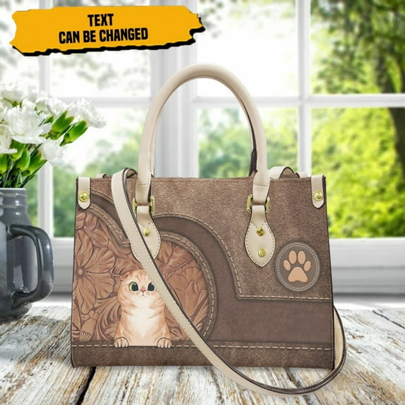 3D Print Cat Brand Design Leather Handbag Custom Name Women Pu Fashion Shoulder Messenger Bag Animal Cross Body Bags Gift