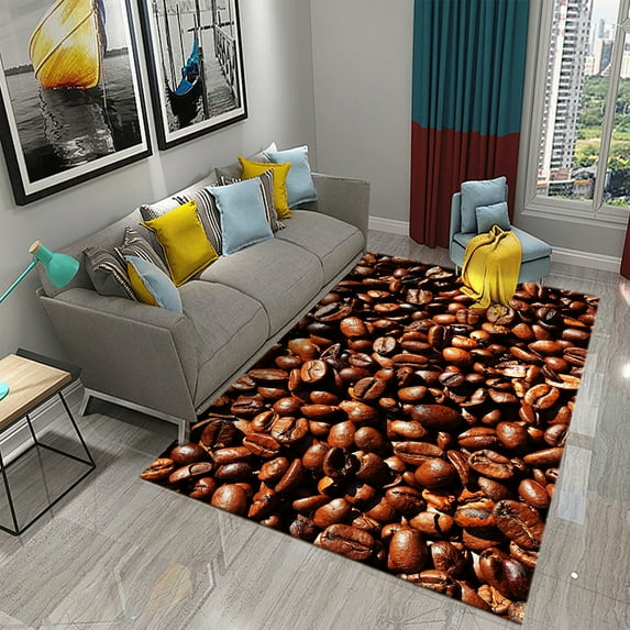 3D Print Coffee Breakfast Theme Carpet Creative Carpet Rug Living Room Bedroom r Kitchen Bathroom Non Slip Floor Mat Gifts