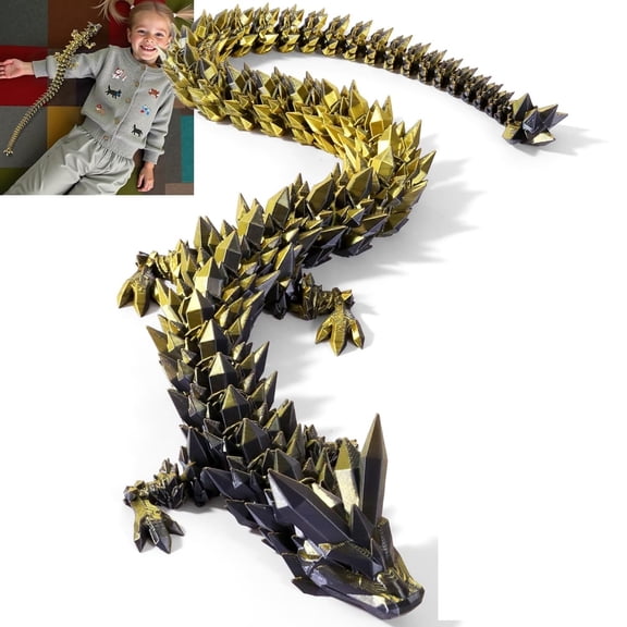 3D Print Dragon Big Fidget Animal Flexible Articulated Giant Halloween Home Office Executive Desk Decoration