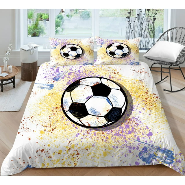 3D Print Football Comforter Set for Boys, Twin Full Queen King Size