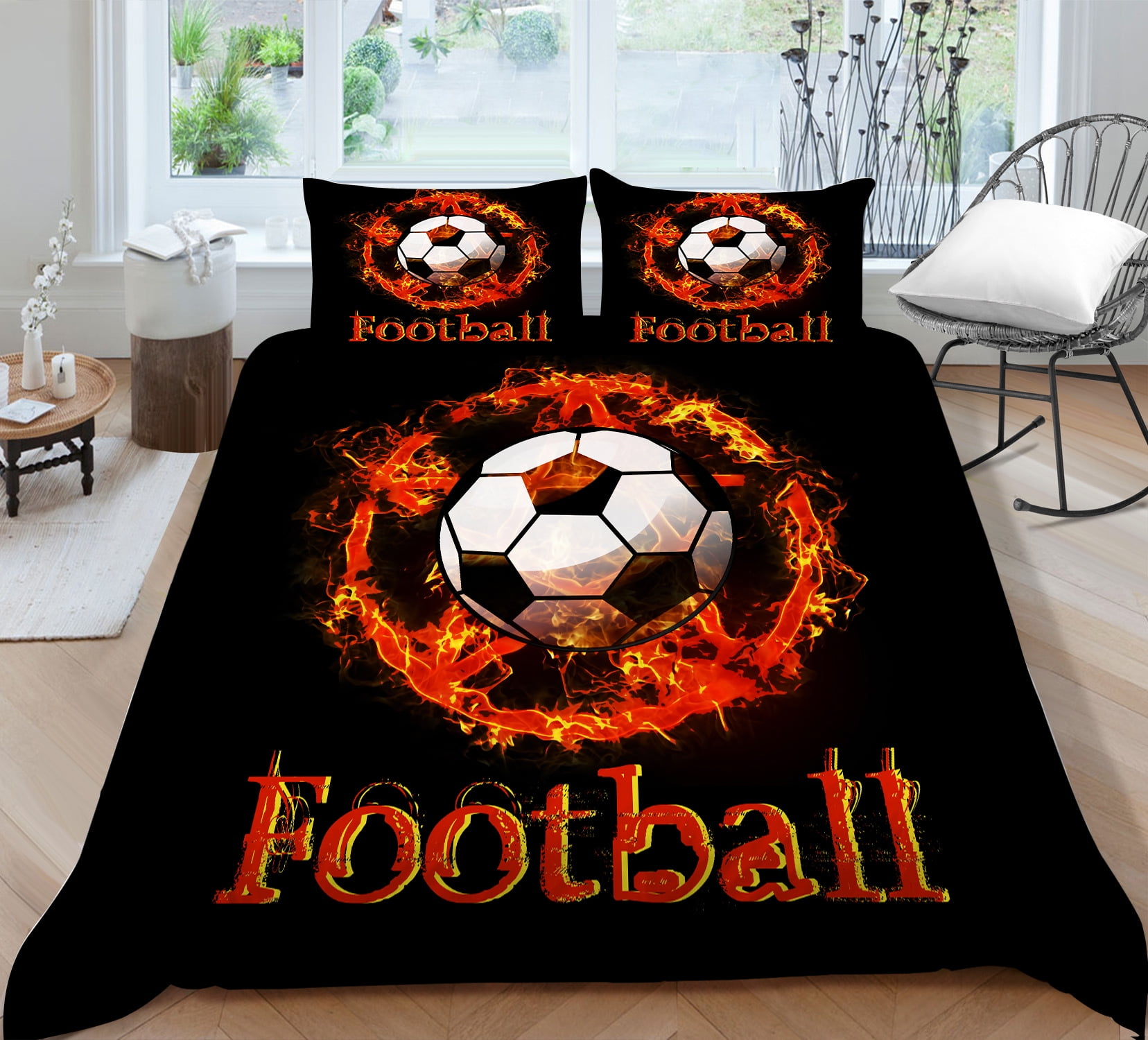 3D Print Football Comforter Set for Boys, Twin Full Queen King Size Sports Bedding Comforter