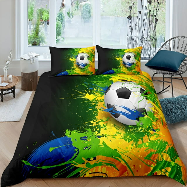 3D Print Football Comforter Set for Boys, Twin Full Queen King Size