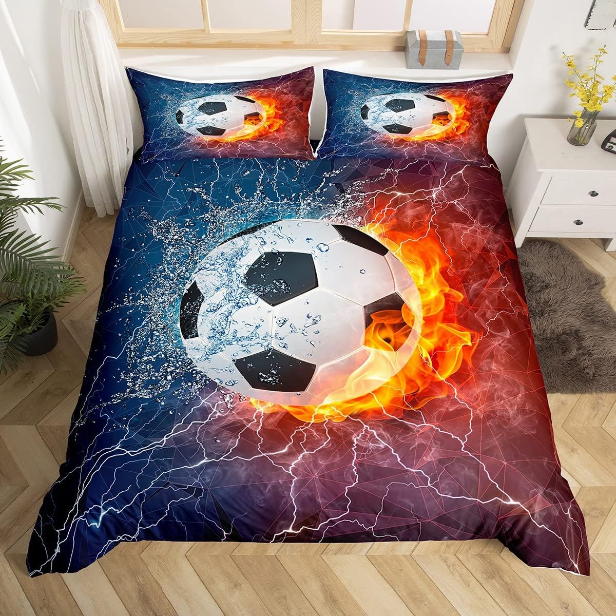 3D Print Football Comforter Set for Boys, Twin Full Queen King Size