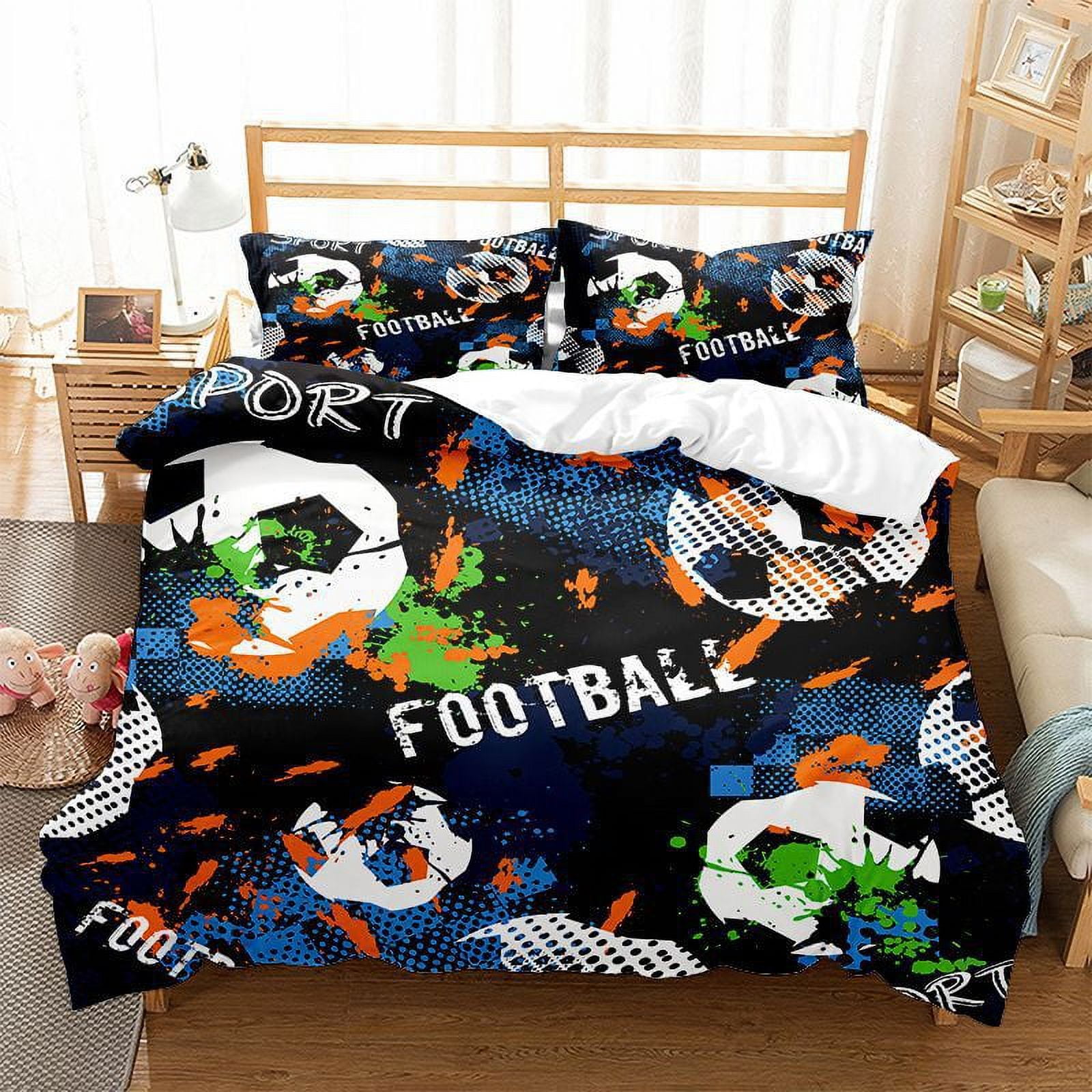 3D Print Football Comforter Set for Boys, Twin Full Queen King Size