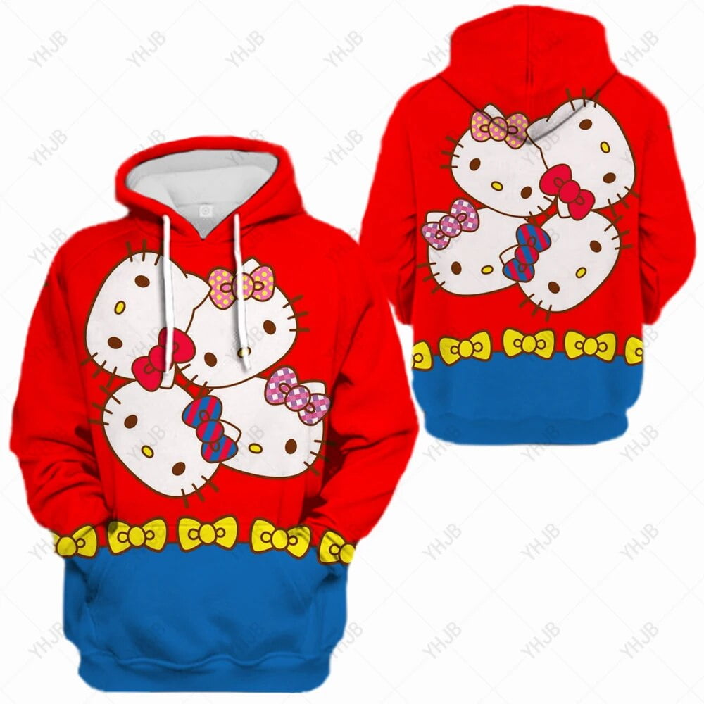 3D Print Hello Kitty Men‘s Sweatshirt Spring Fashion Boy Girl Kids ...