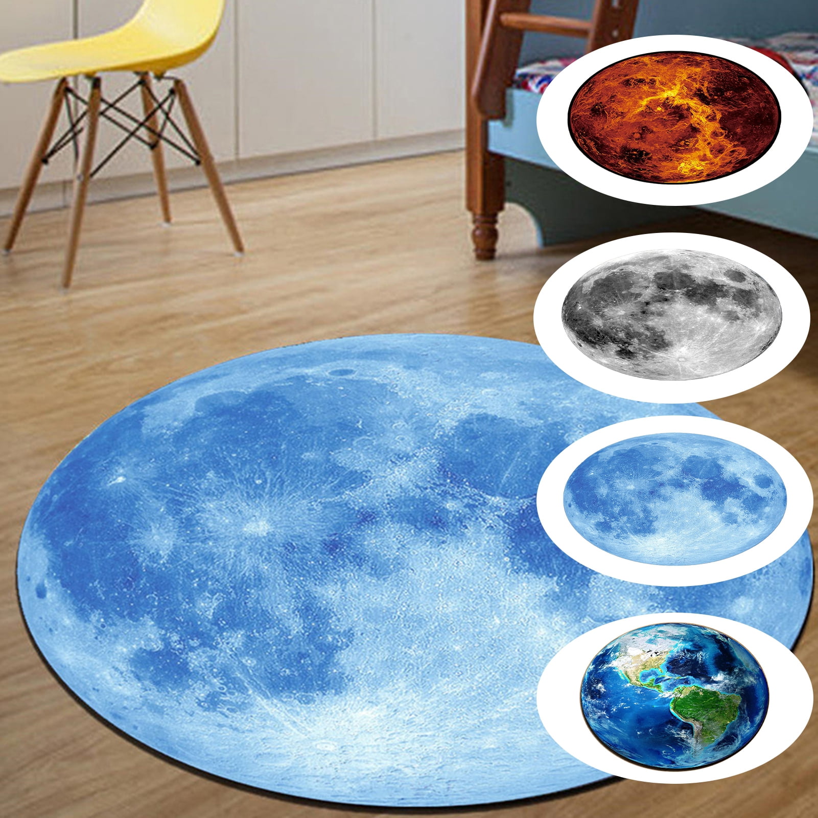 Space Round Rug 3D Print Rug Round Circle Rug Bedroom Classroom Living Room Decor-Outer ...