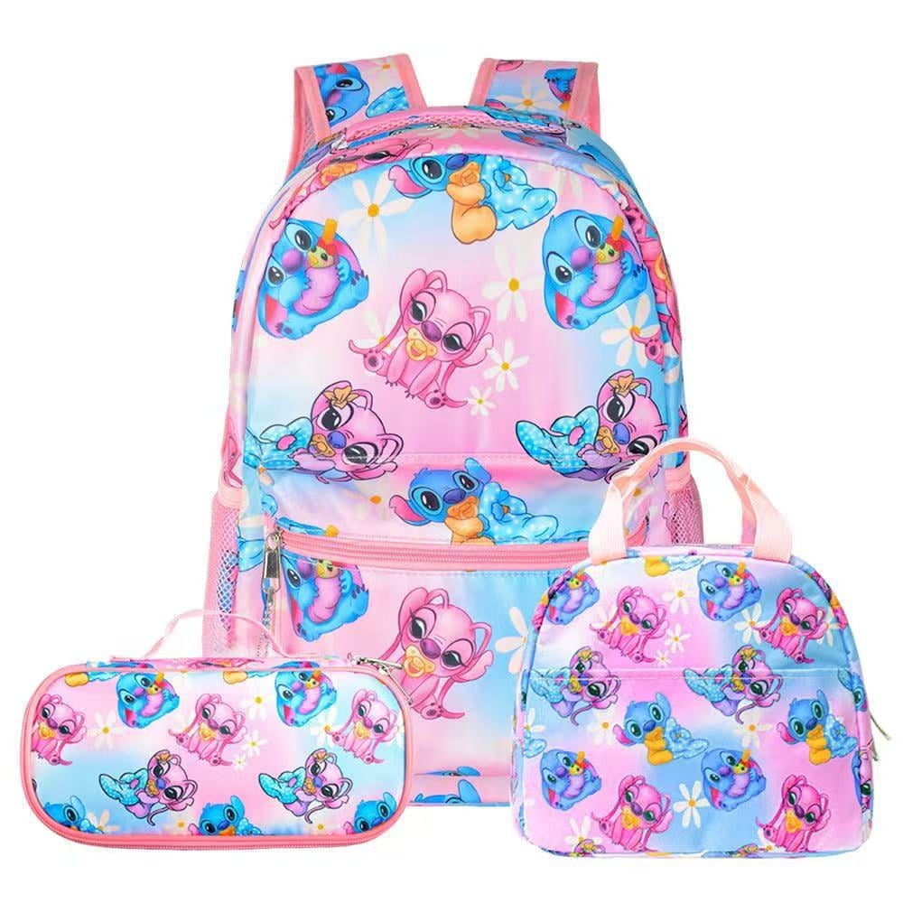 Cute Cartoon PU Leather Backpack with Built-In Handle - White main image 1