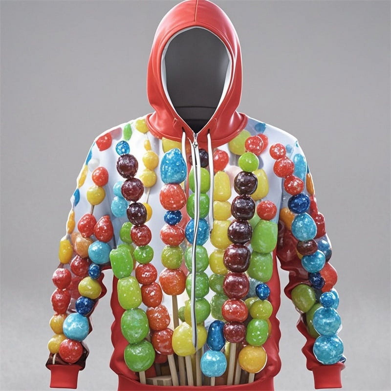 3D Print Tanghulu Pattern Hoodie Men Women Casual Pullover Sweatshirt