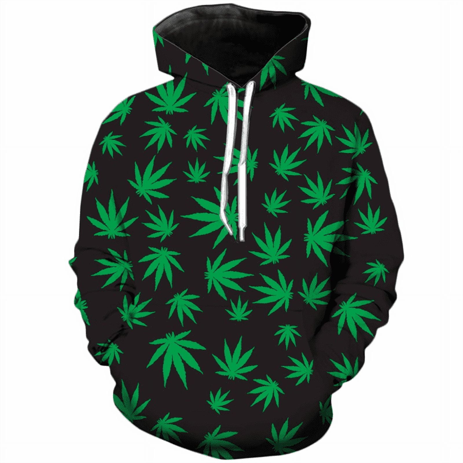 3D Print weed hoodies tops pullover Men/Women Hooded Sweatshirts Casual  green weed leaf Hoodie weed 3d hoodies jacket homme