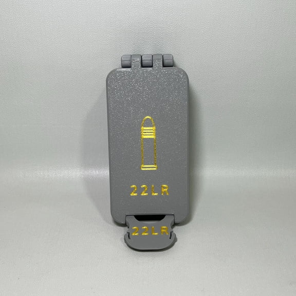 3D Printed 22LR Grey Ammo Storage Box, 78 Rounds Portable Snap‑Lock Organizer Container for Range Outdoor Use