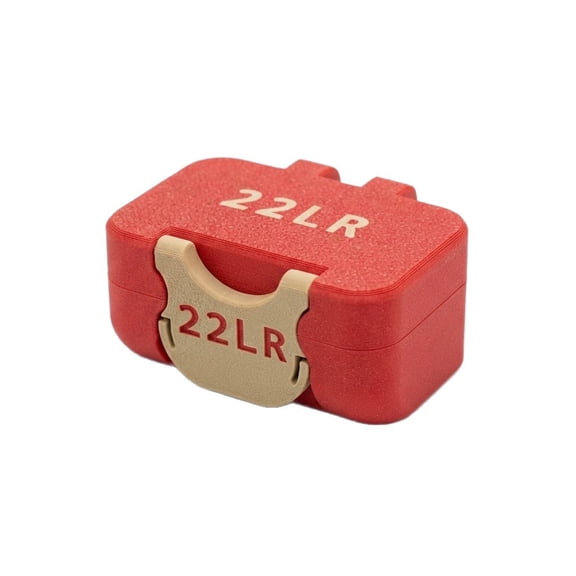 3D Printed .22LR Mini Ammo Storage Box, 32 Rounds Portable Ammo Case, Compact Ammunition Holder for Outdoor Storage
