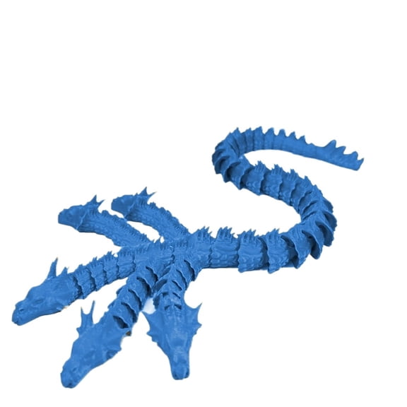 3D Printed 5-Headed Dragon Figurine,Flexible Joint Serpent Model, Decor Ornament, Fantasy Collectible Gift