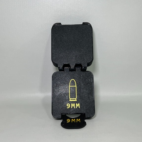 3D Printed 9MM Black Ammo Storage Box, 25 Rounds Mini Portable Hard Organizer for Range Outdoor Use