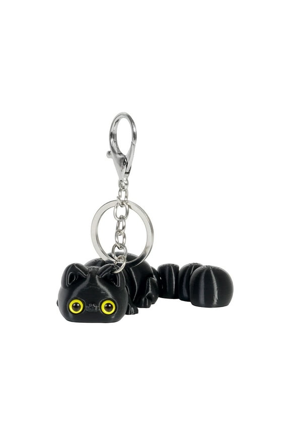 3D Printed Adorable Cat Keychain Cute Animal Accessory For Bags Keys And Backpacks Perfect Gift For Cat Lovers