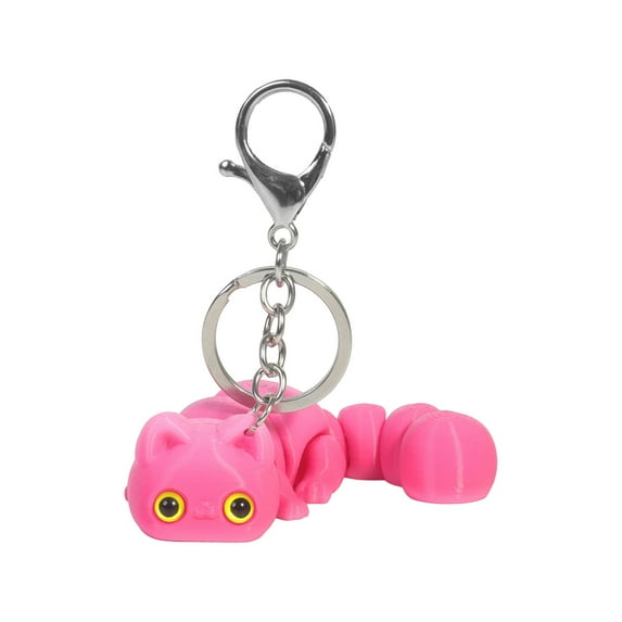3D Printed Adorable Cat Keychain Cute Animal Accessory For Bags Keys And Backpacks Perfect Gift For Cat Lovers