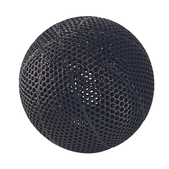 3D Printed Airless Basketball with Solid One-Piece Core, Durable All-Weather Practice Ball for Consistent Indoor & Outdoor Training
