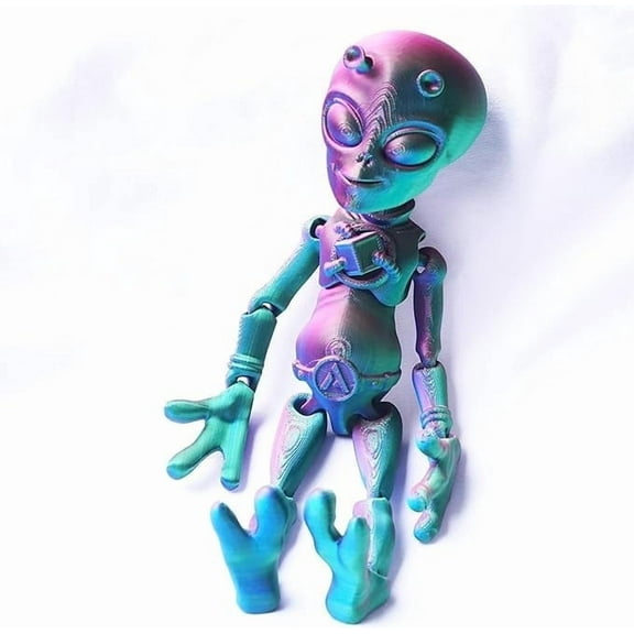 3D Printed Alien Model,Articulated Models,Flexible Joint ET Figurines, 3D Printed Stuff Cheap,Stress Relief, Fidget restlessness, ADHD Toys, Surprise Fantasy Gifts