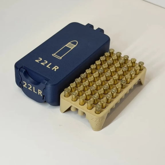 3D Printed Ammo Storage Box, Portable Compact Ammunition Carrier Case, Lightweight Hunting Shooting Ammo Organizer Container for Outdoor Range Use