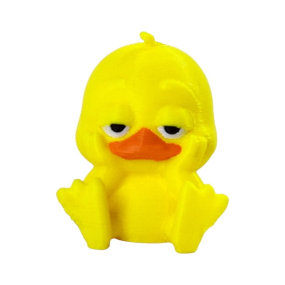 3D Printed Angry Duck Adult Stress Relief Collectible Figurines | Funny Yellow Desk Decor for Office Home Dorm & Car, Collectible Ornaments, Ideal Novelty Gift for Friends & Coworkers (D)