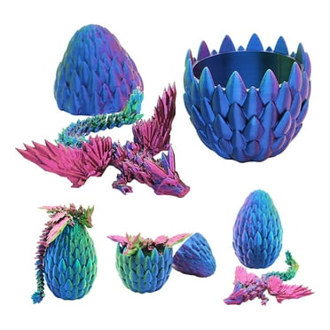 4PCS 3D Printed Dragon Eggs With Dragons Inside - Mystery Toy Set For Kids