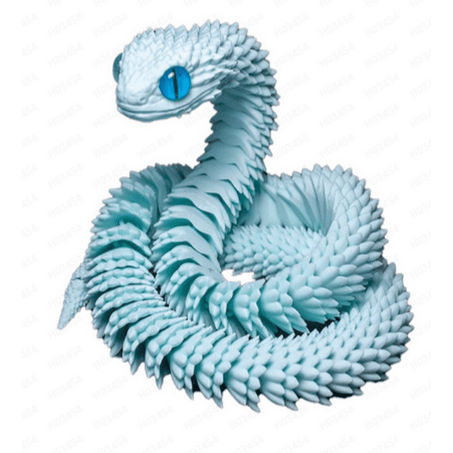 ATESSON 3D Printed Snake,3D Printed Animals,3D Printed Toys Flexible Joints 12" 3D Snake,Home