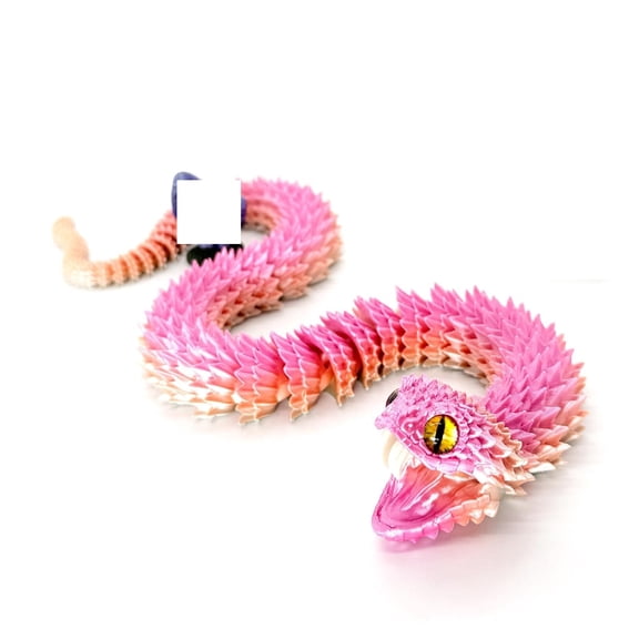 3D Printed Animals Snake,15 Inch Surprise Mystery Fidget Anaconda ,Surprise Mystery Snake Fidget Creative 3D Printed Articulated Snake Collectibles Home Office Executive Desk Decor(Rainbow)