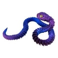 thumbnail image 1 of 3D Printed Animals Snake,23.6 Inch Surprise Mystery Anaconda Toy,Fake Python Statue,3-D Print Articulated Viper Collectible for Home Office Executive Desk Decoration(Dark Purple), 1 of 5