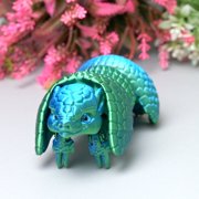 3D Printed Armadillo,Flexible Joint Animal lacertid Figurines,Realistic Eyes, Home Office Decor,Fidget Toy for Adults Teens Boy Festival Gifts
