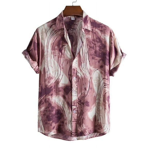 3D Printed Art Mens Designer Clothes Hawaiian Shirts Summer Fashion Harajuku Beach Shirt Trendy Lapel Blouse Streetwear Clothing