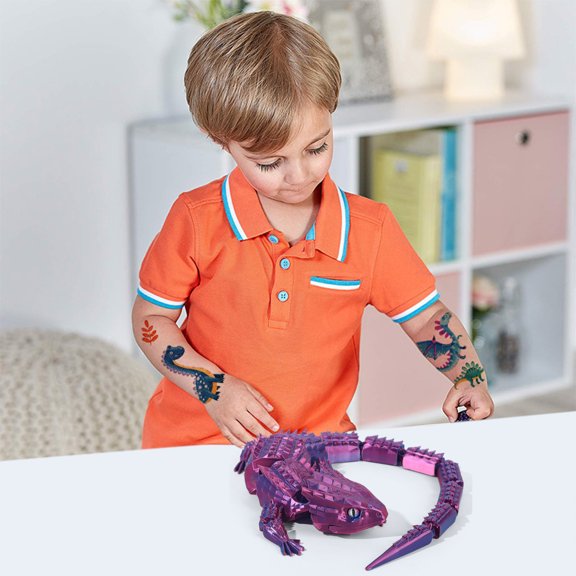 Articulated 3D Printed Animal Models Educational DIY Craft Toys Movable Joints Learning Desk Playroom Classroom