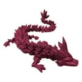 thumbnail image 1 of 3D Printed Articulated Dragon Figures,Crystal Dragon Figurines with Moving Joints,Multi-Color 3D Printed Dragon Toys for Home Decor,Ideal Birthday Gifts for Kids & Dragon Collectors - Dark Purple, 1 of 7