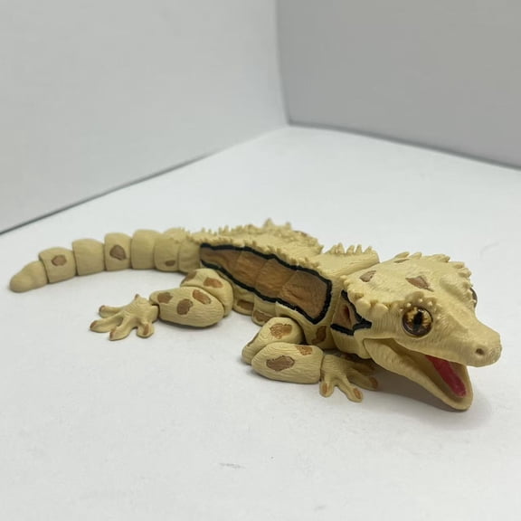 3D Printed Articulated Gecko Fridge Magnet, Movable Joints Magnetic Lizard, Funny Decoration for Kitchen Office Car, 6.3 Inch(F)