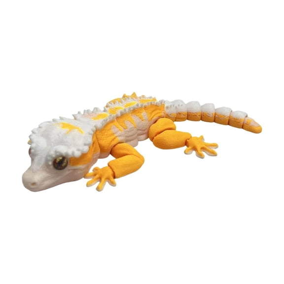 3D Printed Articulated Gecko Movable Joints Cool Animal for Fridge and Metal