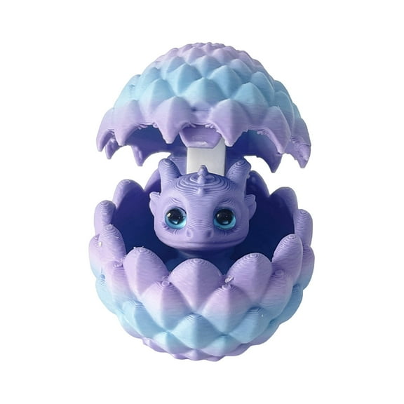 3D Printed Articulated Joint Movable Dragon And Egg Toy Ornaments Crafts Model Hand-Made Decoration, Stress Relief And Relaxation Tool For S Children, Home Office Shelf