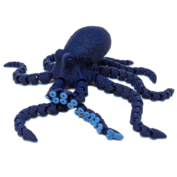 3D Printed Articulated Octopus Model Customizable Desk Decor Office Gift